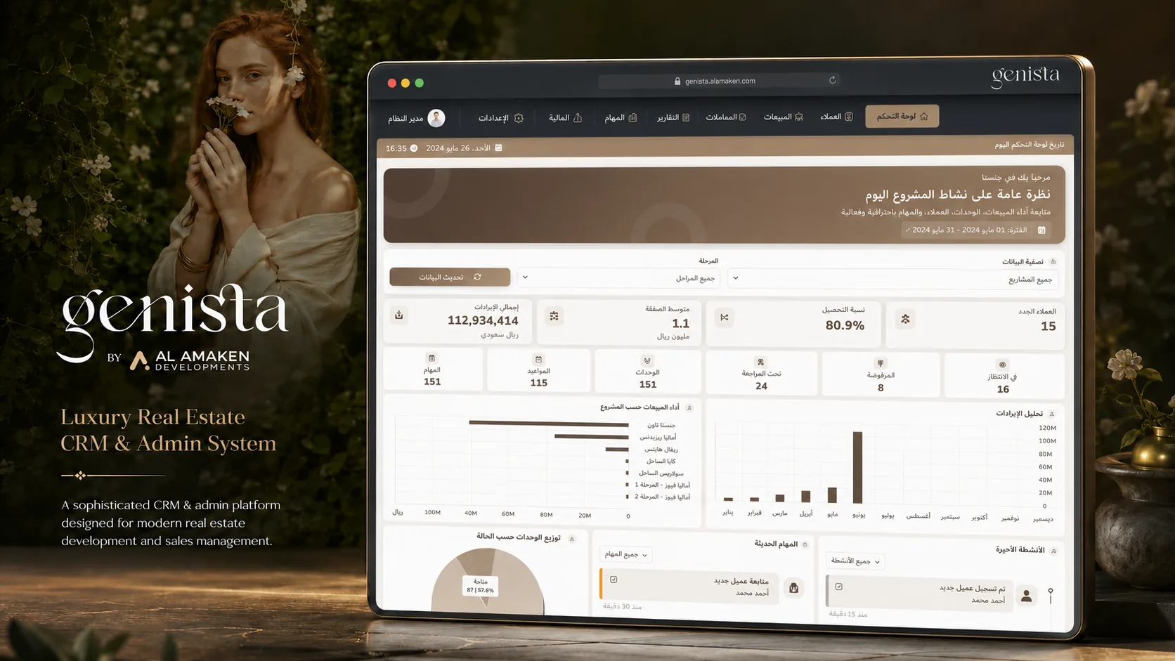 Genista real estate ERP system preview